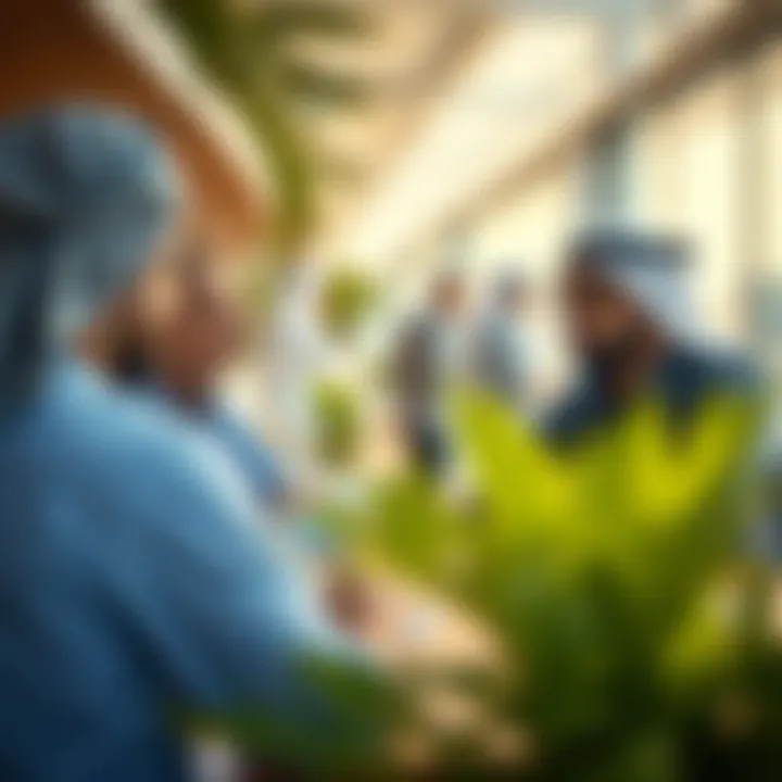 Real Estate Discussions During Holidays Investors discussing real estate opportunities amidst a bank holiday atmosphere