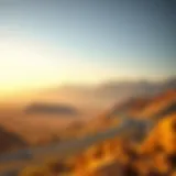 A stunning view of the Hajar Mountains along the route to Oman