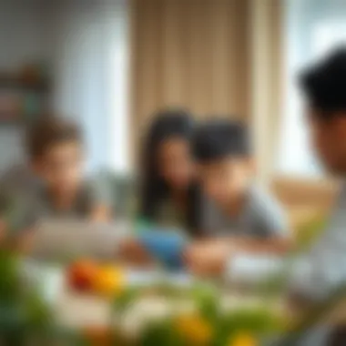 Families engaging in home education activities