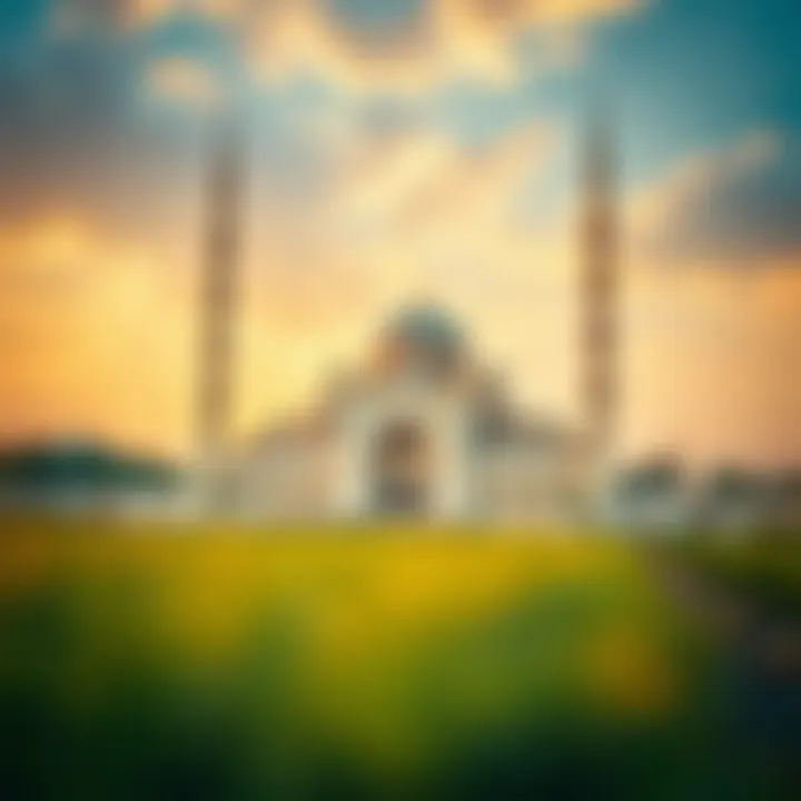 Spiritual Reflections in the UAE View of a mosque during the Islamic New Year