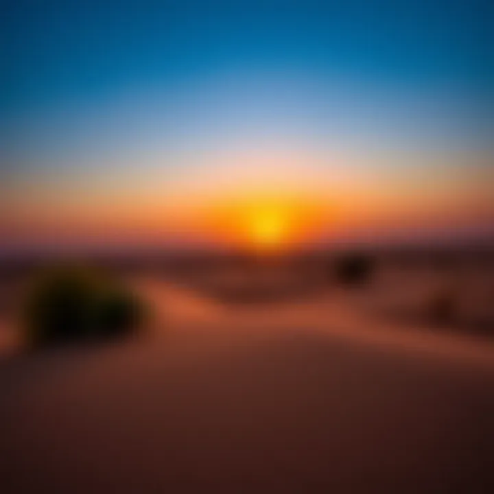 Breathtaking Desert Landscape at Sunset Stunning desert landscape at sunset