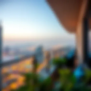 Stunning view from a hotel apartment balcony in Dubai