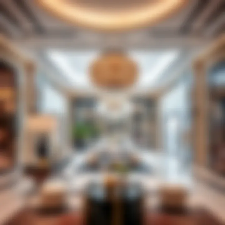 Luxurious interior showcasing high-end retail space