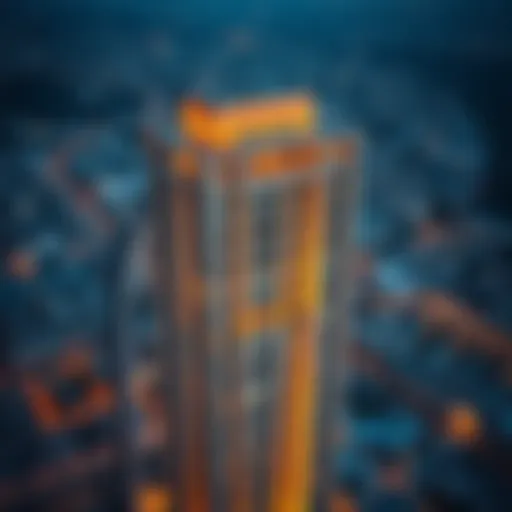 Aerial view of The Regal Tower showcasing its architectural features