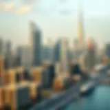 Visual representation of Dubai's skyline showcasing rental properties