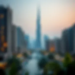 Exquisite Dubai skyline showcasing residential properties.