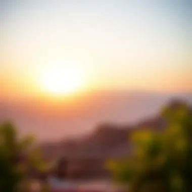 Panoramic viewpoint at Jebel Jais during sunrise