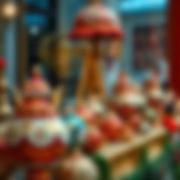 Decorative display of traditional UAE ornaments