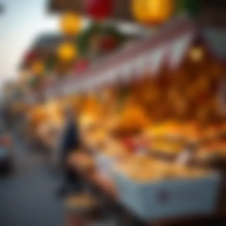 Cultural Crafts and Traditional Foods at Festive Markets A festive market showcasing cultural crafts and traditional foods