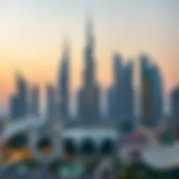 A skyline view of Dubai showcasing modern architecture