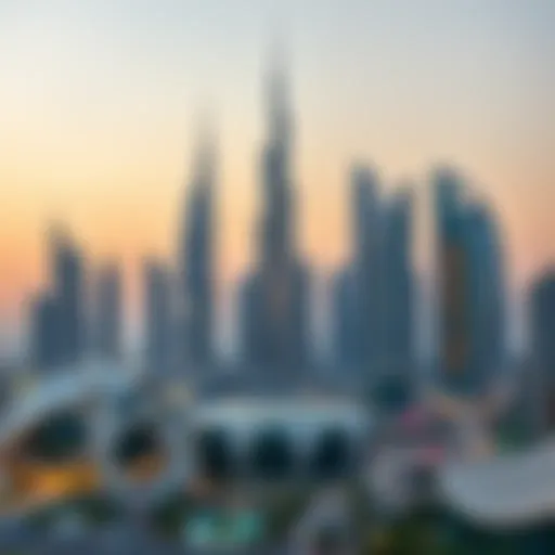 A skyline view of Dubai showcasing modern architecture