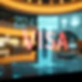 Illustration showing a symbolic representation of a visa application file number in a digital format