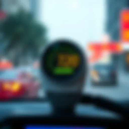 Modern Taxi Meter Display in Dubai Detailed view of a modern taxi meter in Dubai