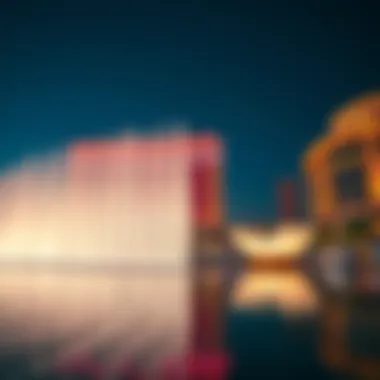 Breathtaking view of the Dubai Fountains at night