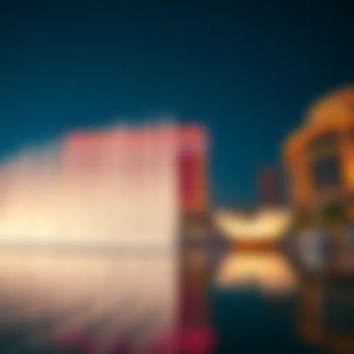 Breathtaking view of the Dubai Fountains at night