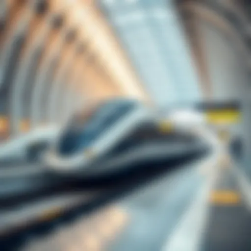 A modern Union Train station in Dubai with sleek architecture