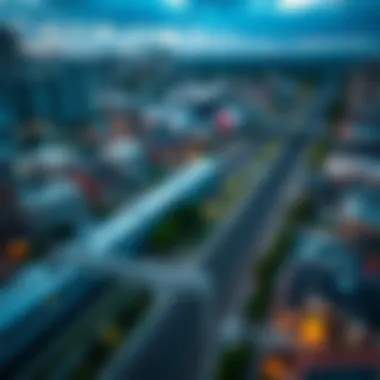 Real Estate Developments Around Union Train Stations Aerial view of real estate developments near Union Train stations