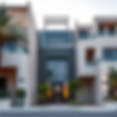 Contemporary Architecture in Wahat Al Zayed Modern architectural design featuring unique elements in Wahat Al Zayed