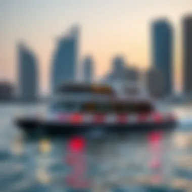 Waterbus navigating the Dubai Marina waters