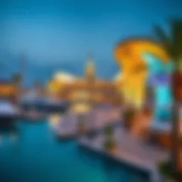 Detailed view of Yas Bay attractions
