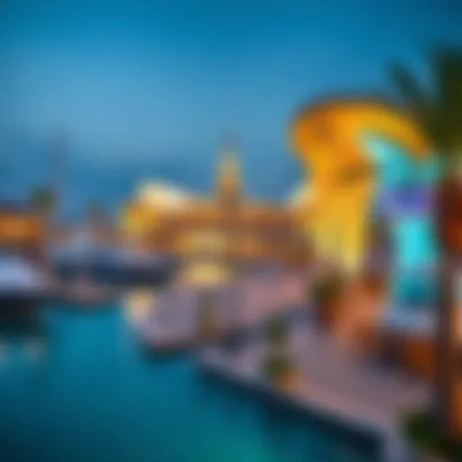 Detailed view of Yas Bay attractions