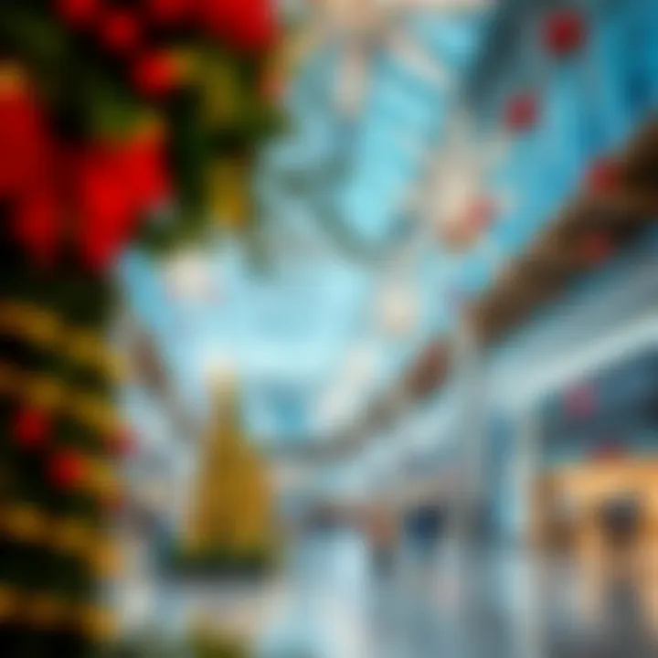 Seasonal decorations in the mall